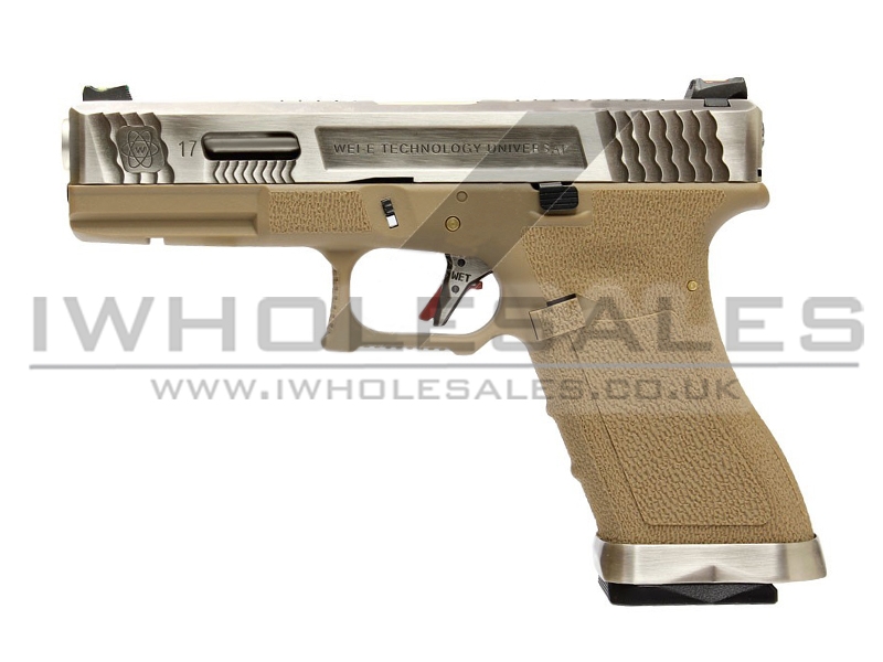 WE Custom Pistol TAN (Silver Slide and Silver Barrel) WE Custom Pistol TAN (Silver Slide and Silver Barrel)