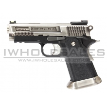 WE HI-CAPA 3.8 Brontosaurus GBB Pistol (Silver Slide)