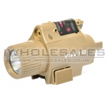 CCCP MF1 Tactical Flashlight Torch with Laser (Tan)