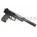 Double Eagle M23 Spring Pistol with Silencer (Black)