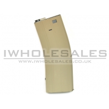 Snow Wolf M4 Flash Magazine (Tan) (350 Rounds)