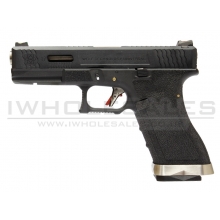 WE 17 Series Force Series Custom GBBP (Black) (Black Slide - Silver Barrel)