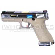 WE Custom Pistol TAN (Silver Slide and Gold Barrel)