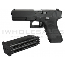 WE 17 Series Pistol Double Barrel GasBB Pistol (Ful Metal - Black)