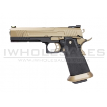 Armorer Works Custom Hi-Capa GBBP (Split FDE Slide - Black Frame - AW-HX1003)