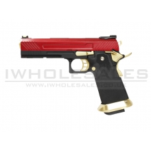 Armorer Works Custom Hi-Capa GBBP (Full Red Slide - Gold Barrel - AW-HX1104)