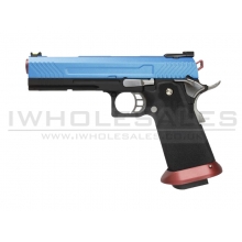 Armorer Works Custom Hi-Capa GBBP (Full Blue Slide - Red Barrel - AW-HX1105)