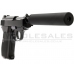 WE WW2S with Silencer Gas Blowback Pistol (Black)