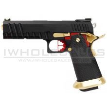 Armorer Works Custom Hi-Capa GBBP (Full Black Slide - Black Frame - Gold Barrel - AW-HX2002)