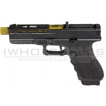 Secutor - Gladius - 17 Series Custom Pistol (Gold Barrel - Co2 Powered - Gas Ready - Black)