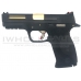 WE Custom Big Bird Black (Black Slide and Gold Barrel - Cut Slide)