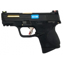 WE Custom Big Bird Black (Black Slide and Gold Barrel - Cut Slide - Compact)
