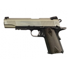 Colt 1911 (Rail) Co2 Blowback Pistol Dual Tone (Silver/Black - Cybergun - 180531)