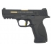 EMG Smith & Wesson M&P9 Gas Blowback Pistol (Licensed - SAI - Black with Competition Gold Trigger)
