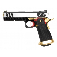 Armorer Works Custom Hi-Capa GBBP (Silver Slide - Gold Barrel - Fully Auto. - AW-HX2031)