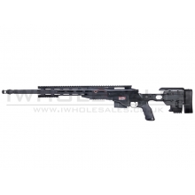 Ares MS700 TX System CNC Sniper Rifle Spring Powered with Rails (Black) (MSR-012)