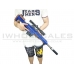 CCCP Custom Barrett with Mock Scope, Bipod and Silencer Spring Rifle (Blue - 2017A) CCCP Custom Barrett with Mock Scope, Bipod and Silencer Spring Rifle (Blue - 2017A)
