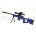 CCCP Custom L96 with Mock Scope, Bipod and Silencer Spring Rifle (Blue - 929-2)