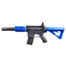 Golden Hawk M4 Rifle with Inbuilt Mock Silencer (Spring Powered - Blue) Golden Hawk M4 Rifle with Inbuilt Mock Silencer (Spring Powered - Blue)