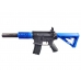 Golden Hawk M4 Rifle with Inbuilt Mock Silencer (Spring Powered - Blue)