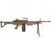 FN Herstal Minimi M249 MK1 with Sound Control Drum Magazine (Skeleton Stock - AK-249-MK1 - Tan)
