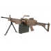 FN Herstal Minimi M249 MK1 with Sound Control Drum Magazine (Skeleton Stock - AK-249-MK1 - Tan)