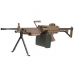 FN Herstal Minimi M249 MK1 with Sound Control Drum Magazine (Skeleton Stock - AK-249-MK1 - Tan)