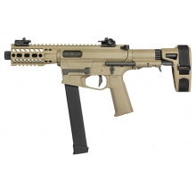Ares M45X-S with EFCS Gearbox (Retractable Stock with Arm Stabilizing Brace - Tan - AR-086E)
