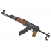Cyma AK47-S AEG Rifle with Folding Stock (Real Wood - CM042S - 1.5j - Semi Only)