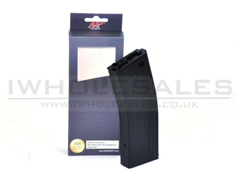 A&K M4 Flash Magazine (Metal - 350 Rounds - Black - A037-BK) A&K M4 Flash Magazine (Metal - 350 Rounds - Black - A037-BK)