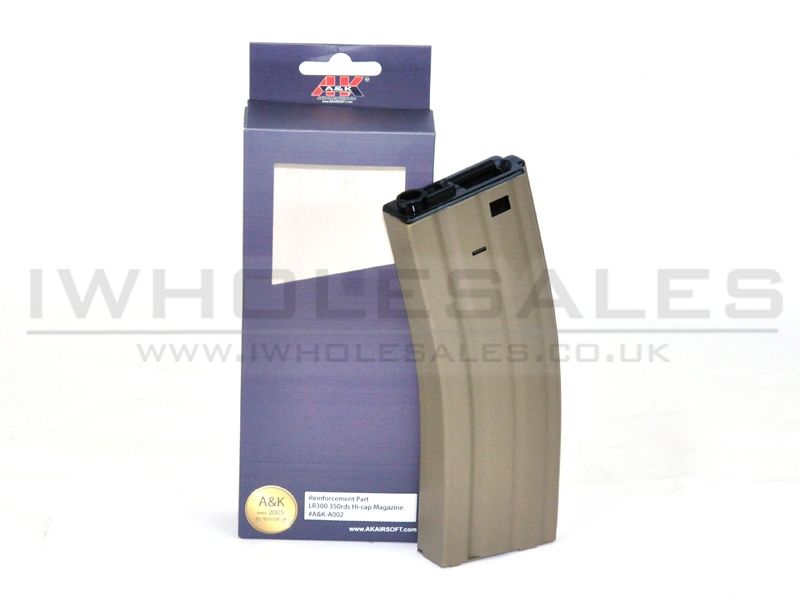 A&K M4 Magazine (Metal - 350 Rounds - Black - A002-TAN) A&K M4 Magazine (Metal - 350 Rounds - Black - A002-TAN)