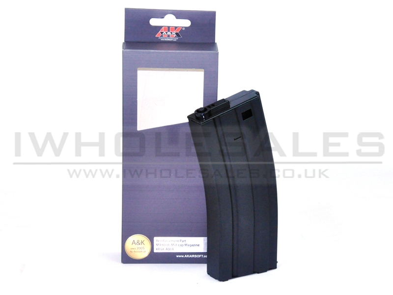 A&K M4 Magazine (Metal - 60 Rounds - Black - A004-BK) A&K M4 Magazine (Metal - 60 Rounds - Black - A004-BK)
