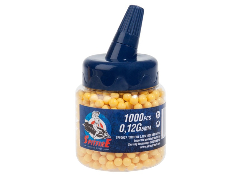 Spitfire 0.12g BB Pellets (Bottle - 1000 Rounds - Yellow) Spitfire 0.12g BB Pellets (Bottle - 1000 Rounds - Yellow)
