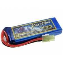 CCCP 11.1v 1600mAh 25C Continuous Discharge Lipo Battery (Mini Gun/Micro Gun)