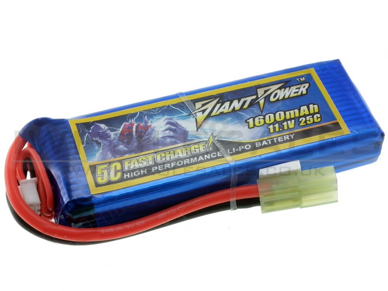CCCP 11.1v 1600mAh 25C Continuous Discharge Lipo Battery (Mini Gun/Micro Gun) CCCP 11.1v 1600mAh 25C Continuous Discharge Lipo Battery (Mini Gun/Micro Gun)