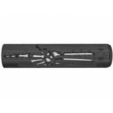 Unique ARs CNC Machined Skeleton Hand Handguard for AR15 Pattern Rifles (Black - 9" - With Airsoft Barrel Nut)