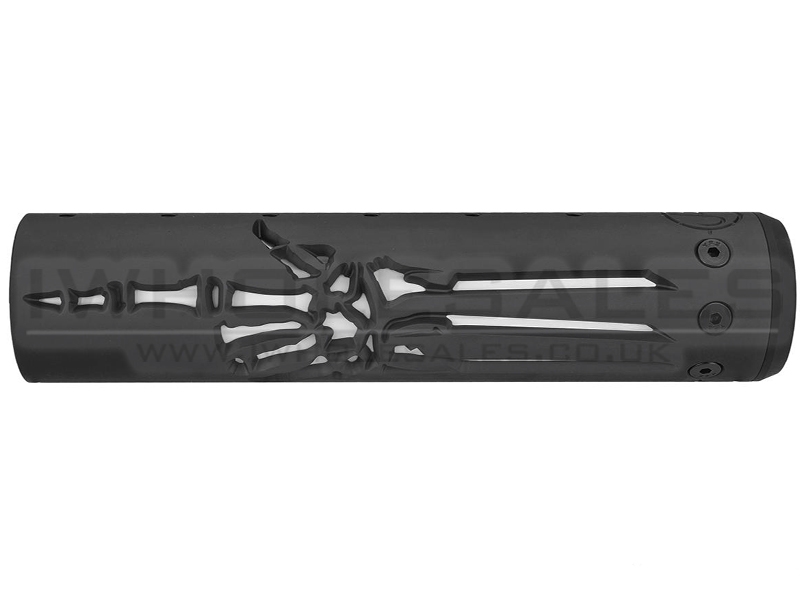 Unique ARs CNC Machined Skeleton Hand Handguard for AR15 Pattern Rifles (Black - 9" - With Airsoft Barrel Nut) Unique ARs CNC Machined Skeleton Hand Handguard for AR15 Pattern Rifles (Black - 9" - With Airsoft Barrel Nut)