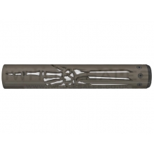 Unique ARs CNC Machined Skeleton Hand Handguard for AR15 Pattern Rifles (Black - 12" - With Airsoft Barrel Nut)