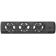 Unique ARs CNC Machined Skulls Handguard for AR15 Pattern Rifles (Black - 12" - With Airsoft Barrel Nut)