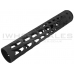 Unique ARs CNC Machined Spider Web Handguard for AR15 Pattern Rifles (Black - 12" - With Airsoft Barrel Nut)