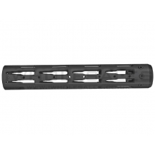 Unique ARs CNC Machined Spider Web Handguard for AR15 Pattern Rifles (Black - 12" - With Airsoft Barrel Nut)