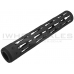 Unique ARs CNC Machined Spider Web Handguard for AR15 Pattern Rifles (Black - 12" - With Airsoft Barrel Nut)