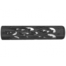 Unique ARs CNC Machined Flame Handguard for AR15 Pattern Rifles (Black - 9" - With Airsoft Barrel Nut)