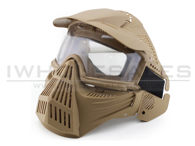 Big Foot Tactical Full Face Protection with Nylon Eye Protection (Re-Enforced) (Tan) Big Foot Tactical Full Face Protection with Nylon Eye Protection (Re-Enforced) (Tan)