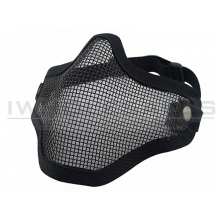 Big Foot V1 Strike Steel Half Face Mask (One Belt Version) (Black)