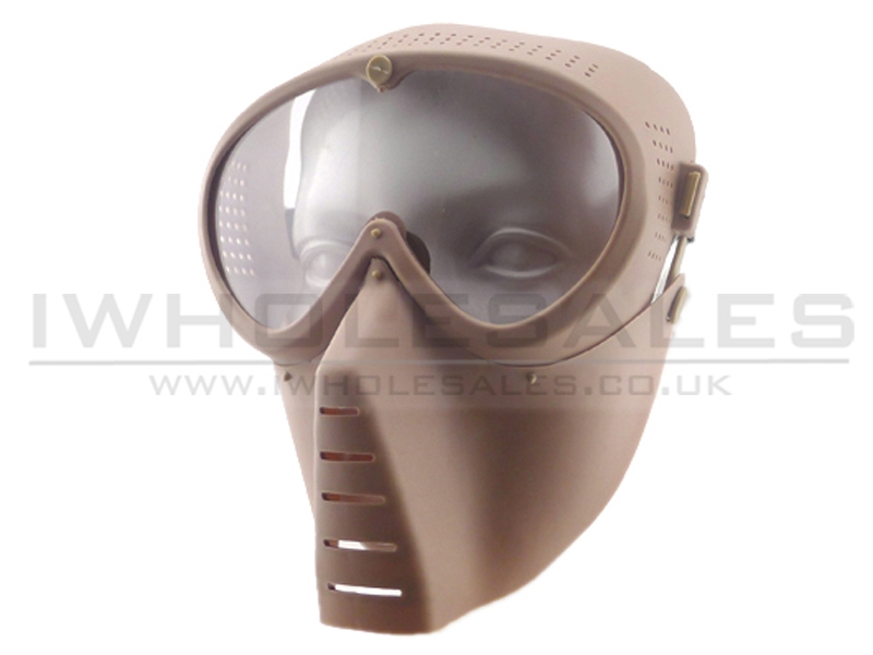 Big Foot Small Flying Mask with Nylon Goggle (Tan) Big Foot Small Flying Mask with Nylon Goggle (Tan)