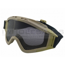 Big Foot Zero Steel Mesh Goggles (Big) (Round Orifice) (Tan)