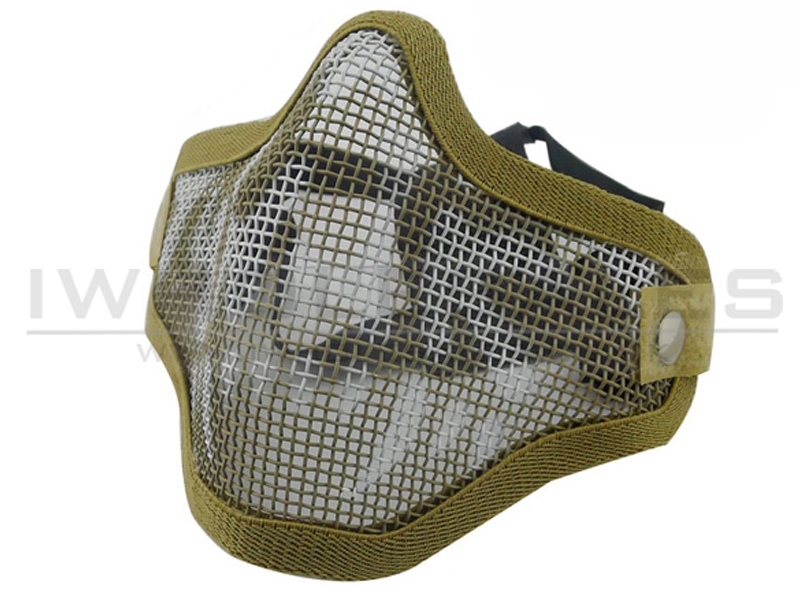 Big Foot V1 Strike Steel Half Face Mask (Two Belt Version - Skull) (Tan) Big Foot V1 Strike Steel Half Face Mask (Two Belt Version - Skull) (Tan)