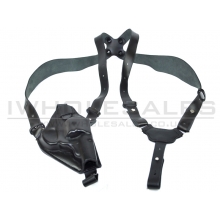 CCCP Revolver Hard Holster with Shoulder & Back Strap (Leather - Black)