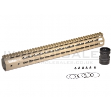 Ares Octa Arms 15" Keymod System Handguard Set (Tan) (KM-001S-DE)